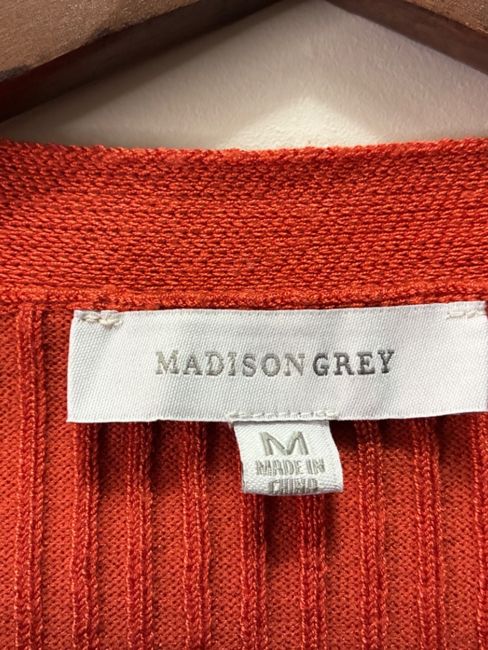 Cropped Rib Cardigan | Madison Grey - Picture 5 of 6